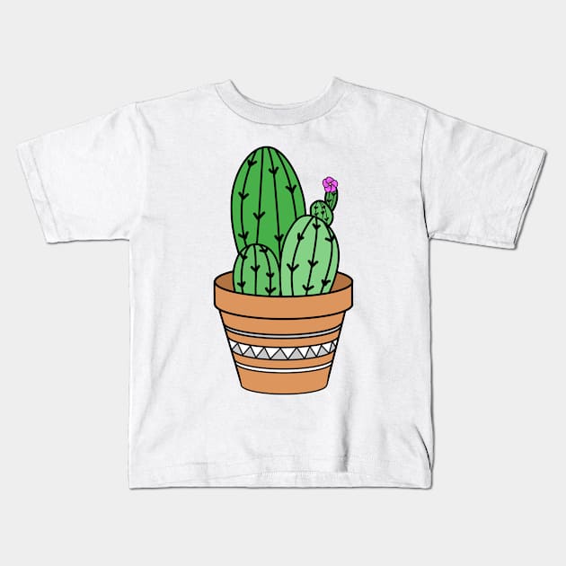 Cute Cactus Kids T-Shirt by Aesthetically Saidie